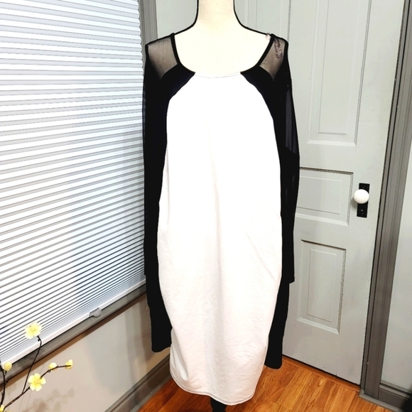 ASHLEY Stewart Mesh Paneled Bodycon Dress - Picture 1 of 6